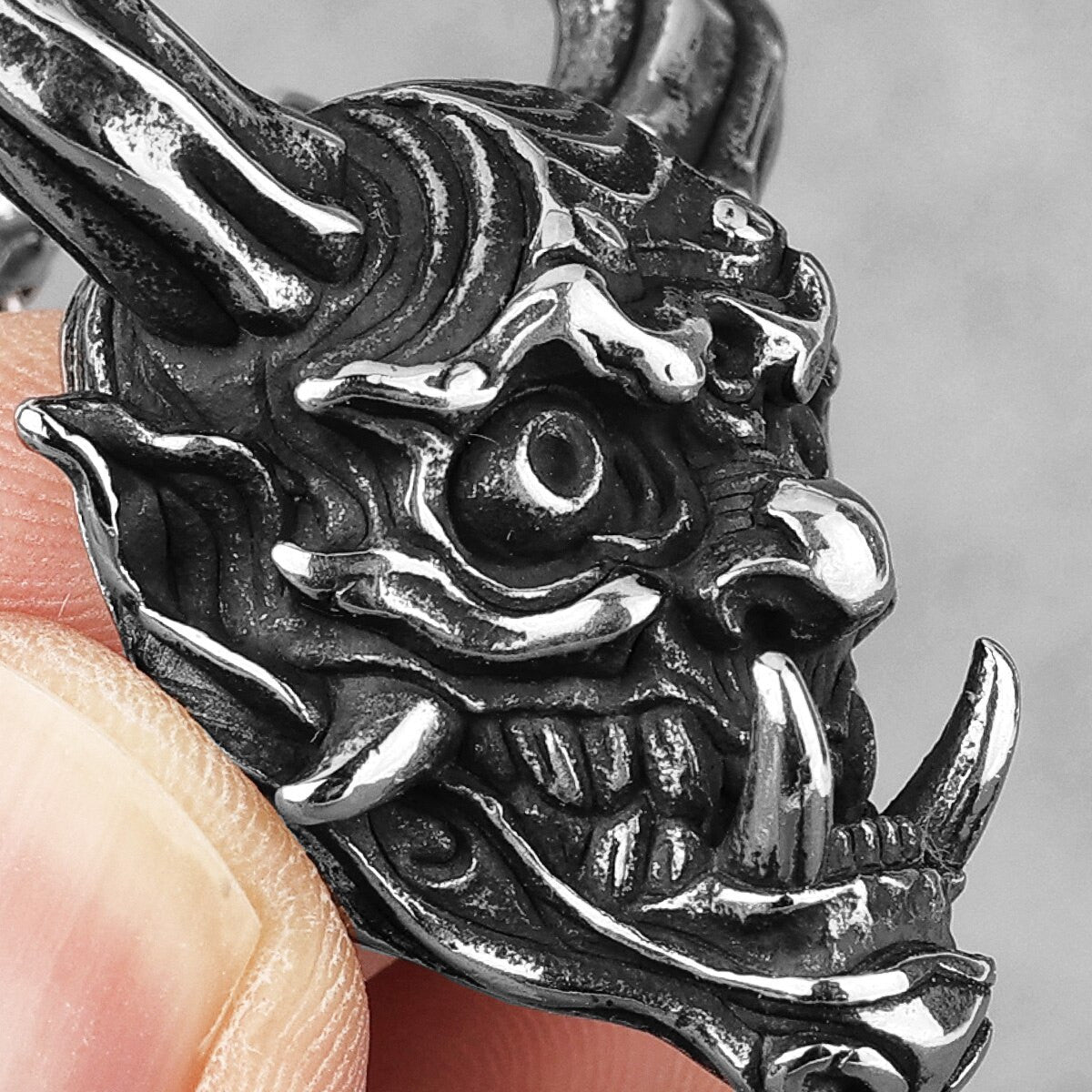 Devil Horns 316L Solid No Fade Stainless Steel Street Wear Pendant Necklace