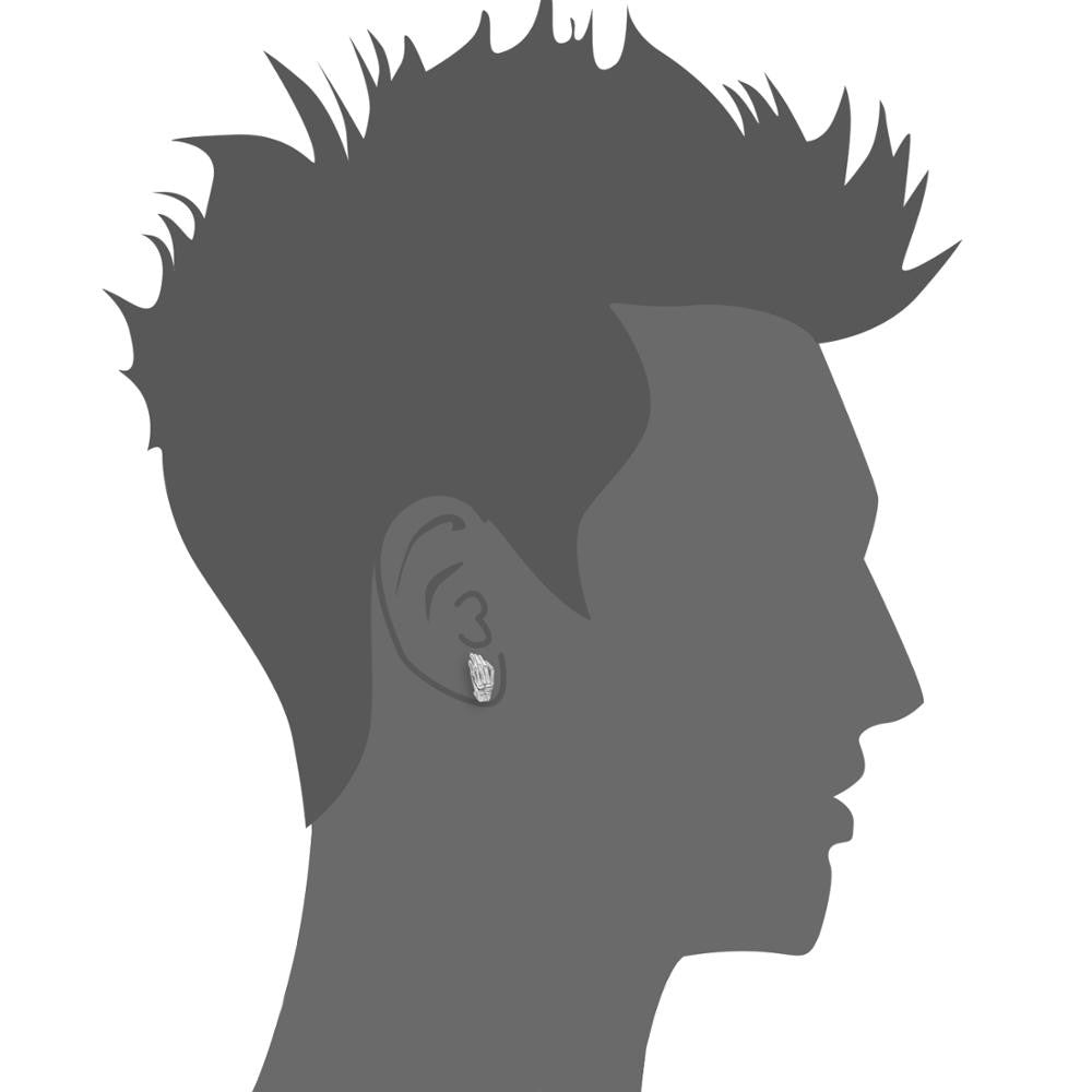 Stainless Steel Claw Hand 14k Gold Black Silver Screw Back No Fade Earrings