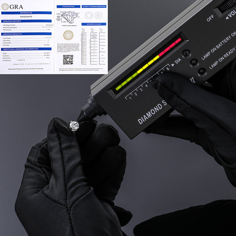 Flooded Ice Real 0.1ct Lab Diamond Solid Sterling Silver Hip Hop Casual Earrings