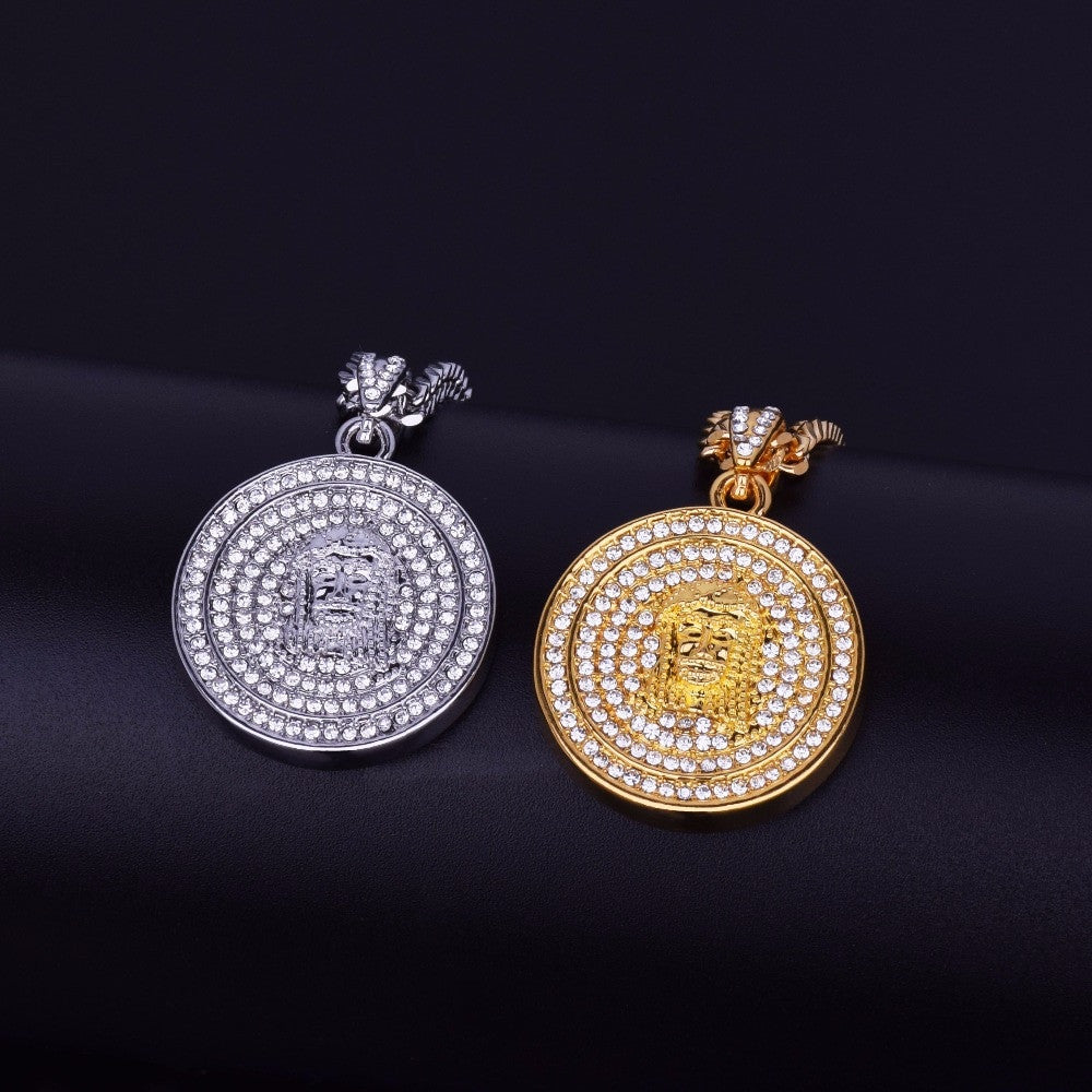The Christ | 14k Gold 925 Silver VVS Diamond CZ Jesus Face 4 Prong Medallion