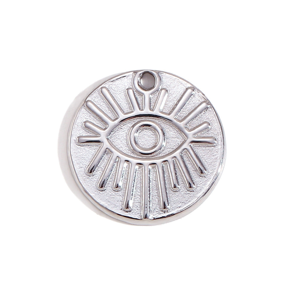 DIY Stainless Steel Waterproof Face Sun Cross Sunflower All seeing Eye Charms Pendants Bracelets