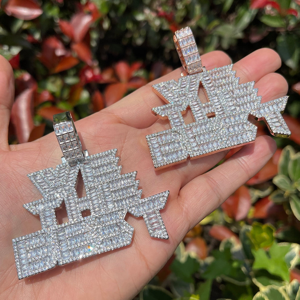 We The Best | All Baguette VVS Diamond CZ Flooded Ice Hip Hop Pendant