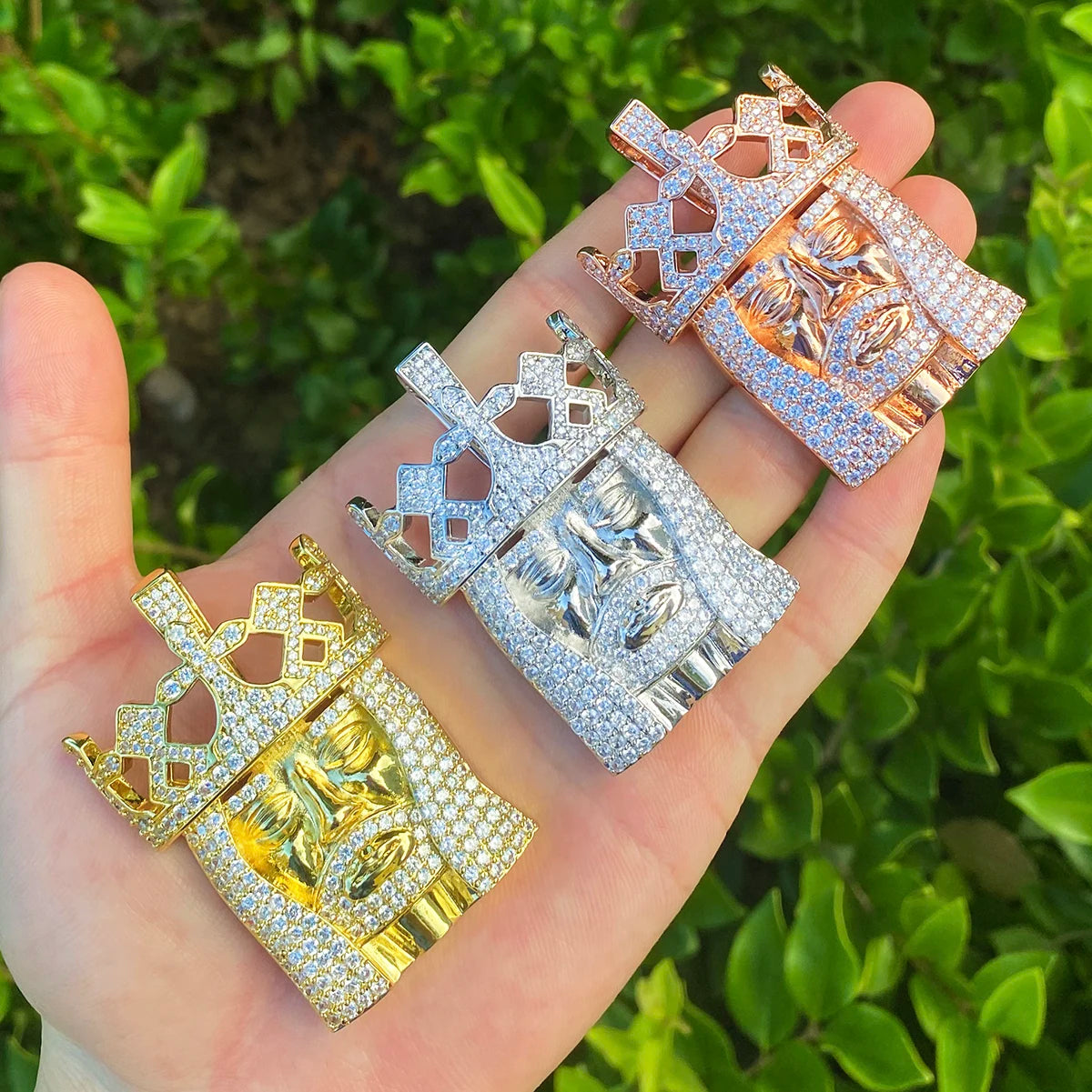 The Kingdom | VVS Diamond CZ Iced Blinged Out Jesus Piece Hip Hop Pendant