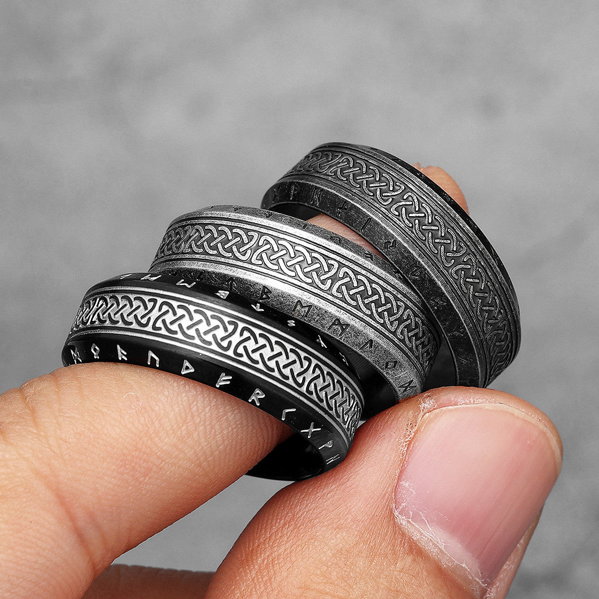 Celtic Knot | Vintage Look Solid Stainless Steel Men's Designer Street Style Rings