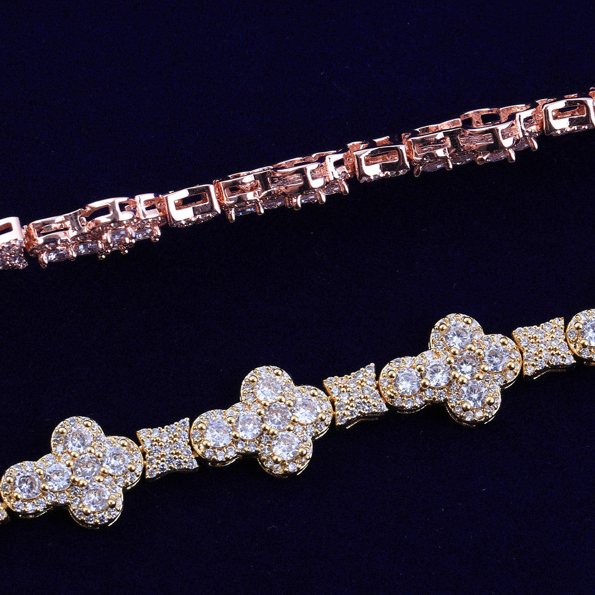 The Morning Star | Cross Link VVS Diamond CZ 5A Hip Hop Prong Set Chain Necklace