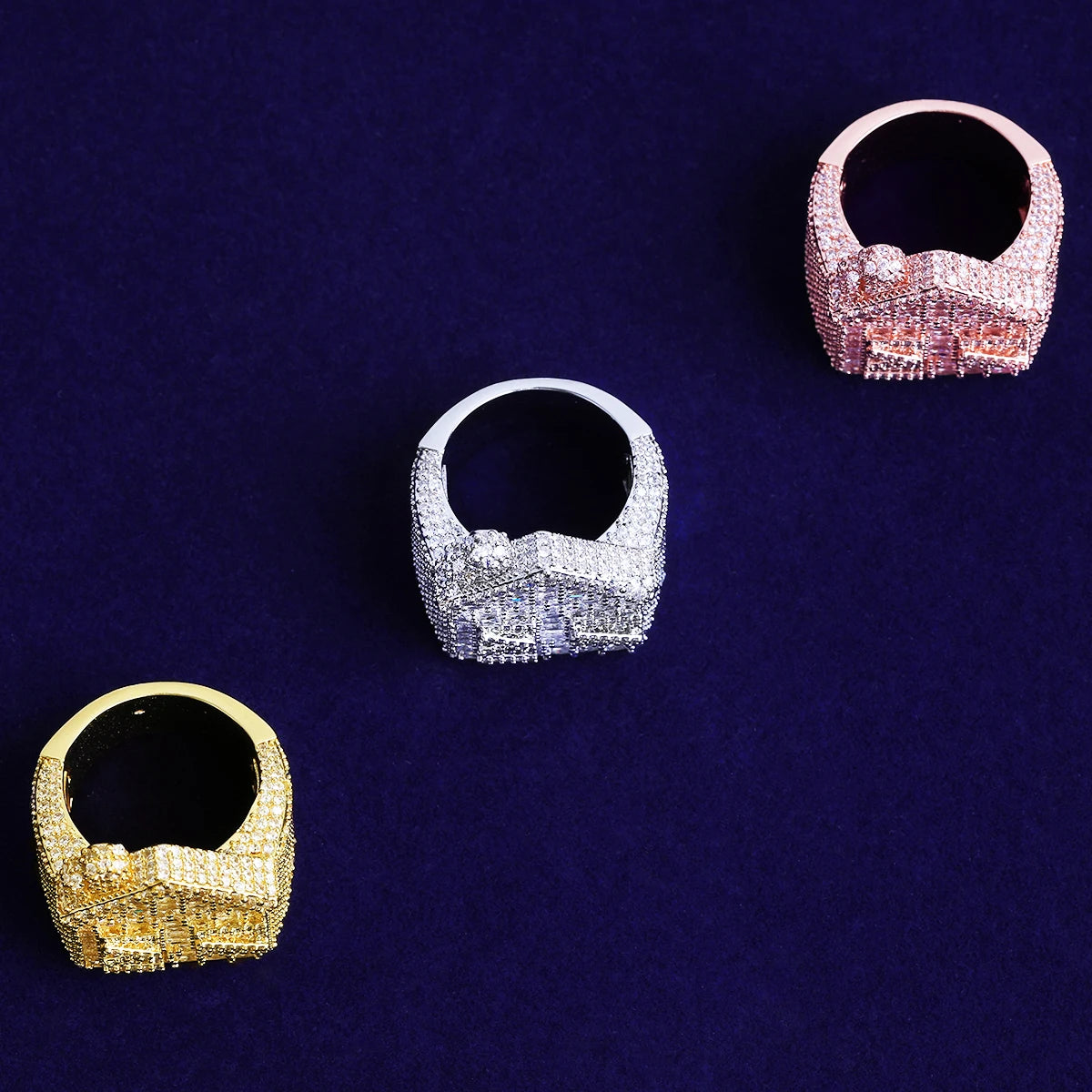 The Trap | VVS Diamond CZ Trap House Iced Blinged Out 5AA+ Stone Rings