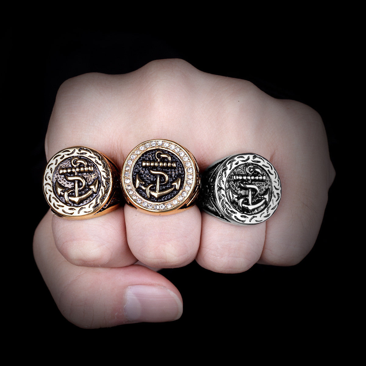 The Anchor | 14k Gold Over Stainless Steel Ocean Nautical Men Ring