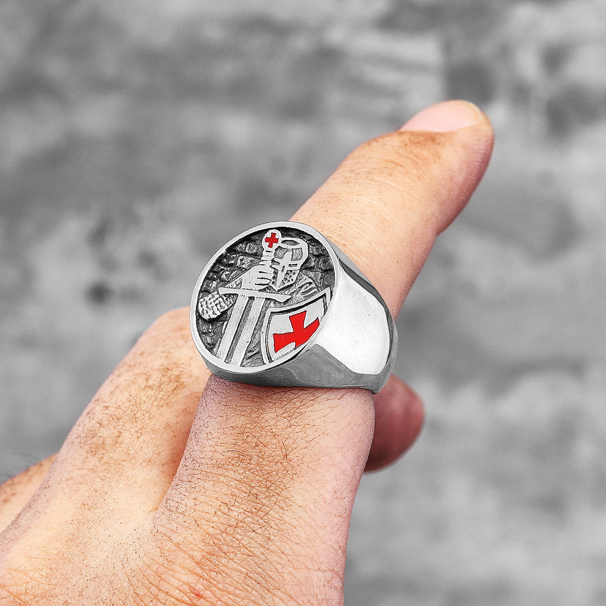 Paladin Defender | Stainless Steel Strength Perseverance Street Wear Rings