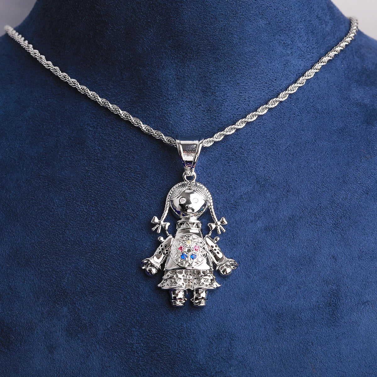 Rag Doll | VVS Diamond CZ Steam Punk Rag Doll Street Wear Bling Pendant