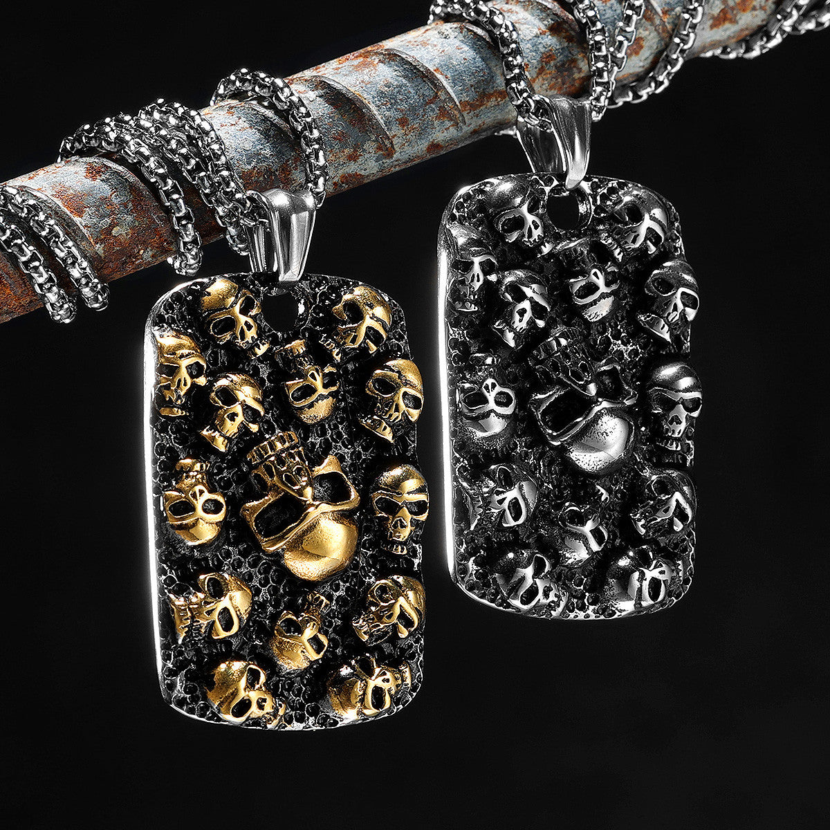 Hell | 316L No Fade Stainless Steel The Depths Of Hell Hip Hop Pendant Chain Necklace