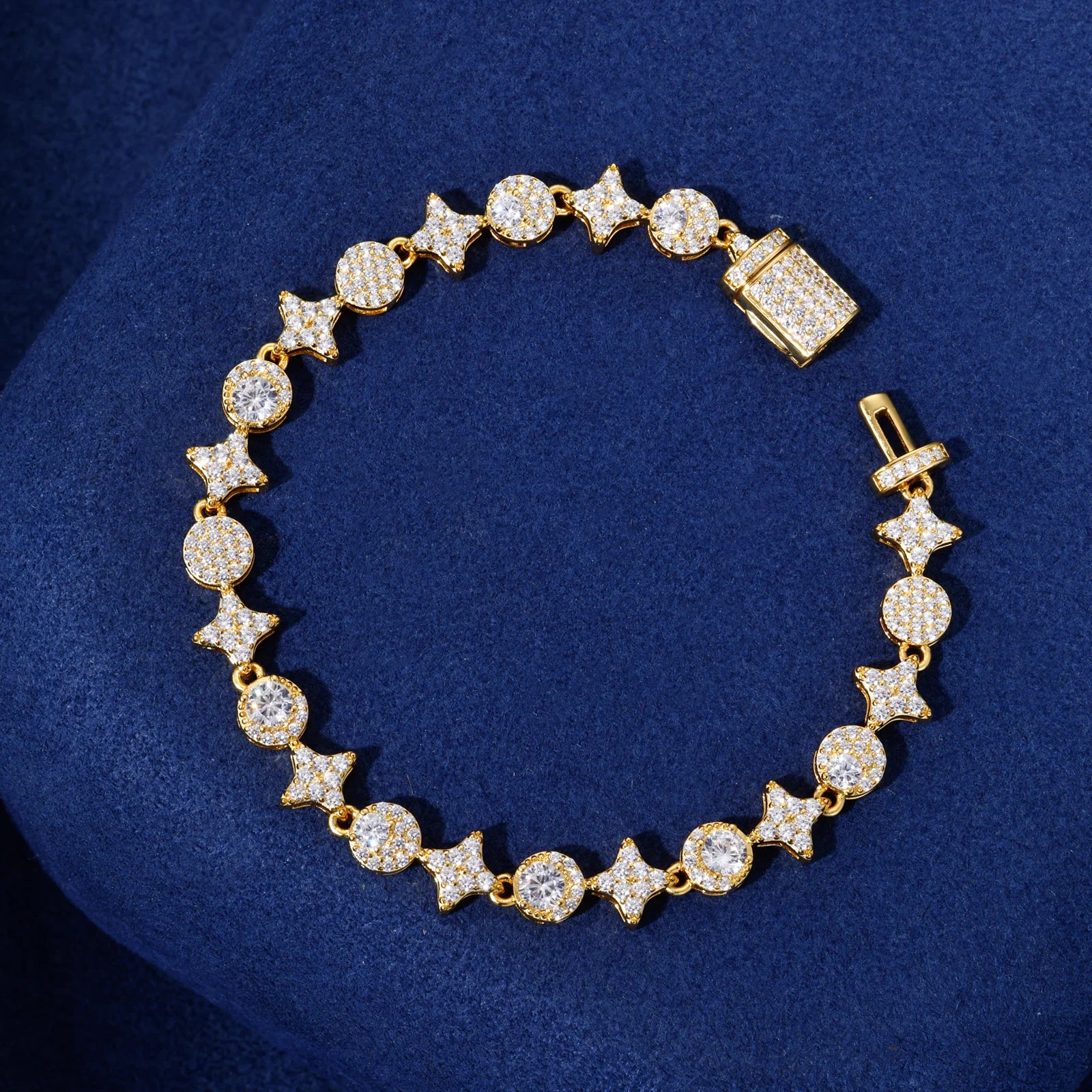 Stars Shine | 8mm Iced Blinged Out VVS Moissanite Diamond 925 Tennis Bracelet