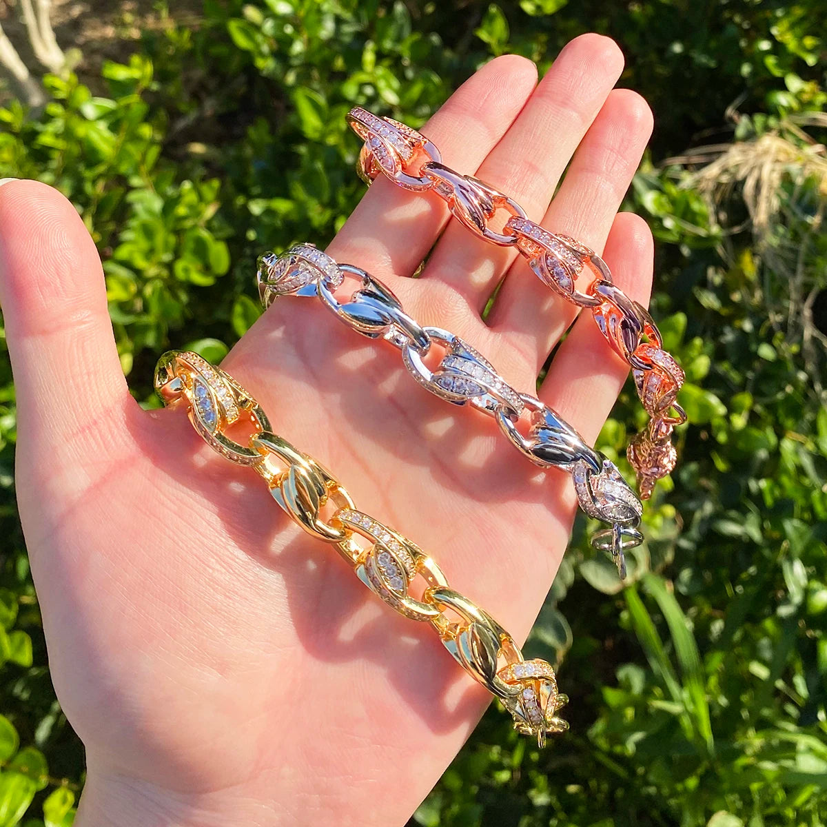 Iced Luxury | Tulip Bulb VVS Diamond CZ Designer Link Hip Hop Bracelet