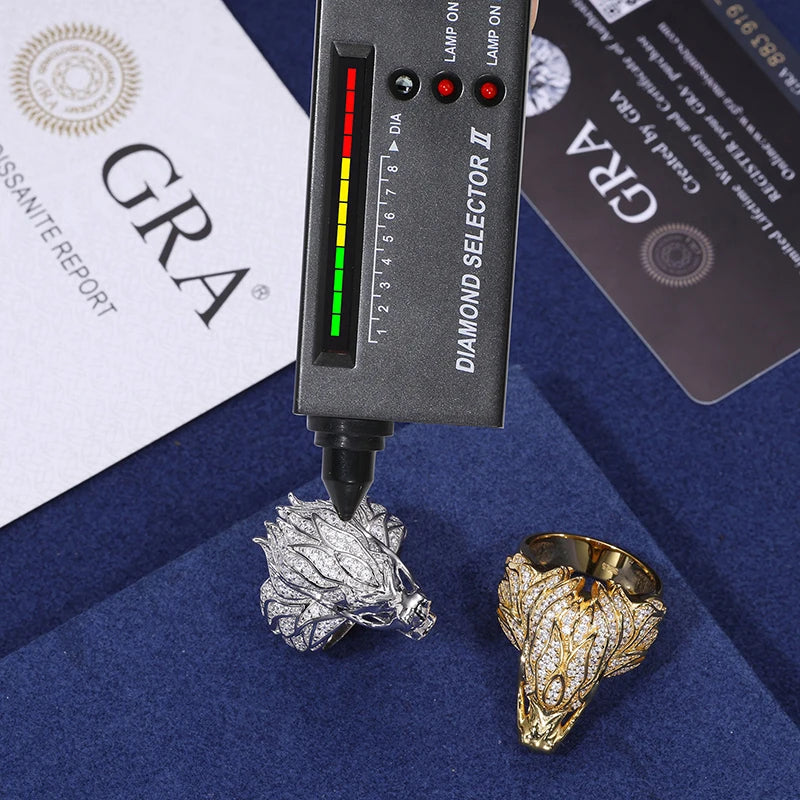 Dragon Heart | Moissanite Diamond 925 Sterling Silver Iced Blinged Out Dragon Ring