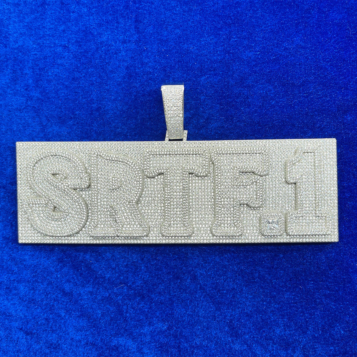 The Boss | Custom Made VVS Diamond CZ Handset Hip Hop Nameplate Pendant