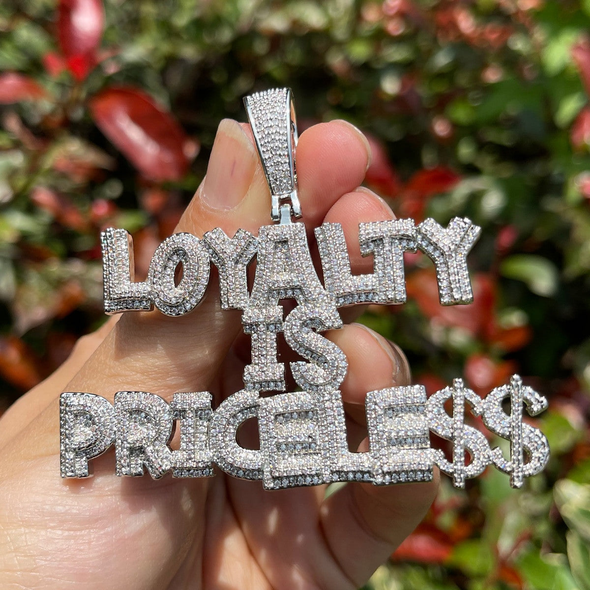 Loyalty Is Priceless | Iced Blinged Out Hip Hop VVS Diamond CZ Pendant