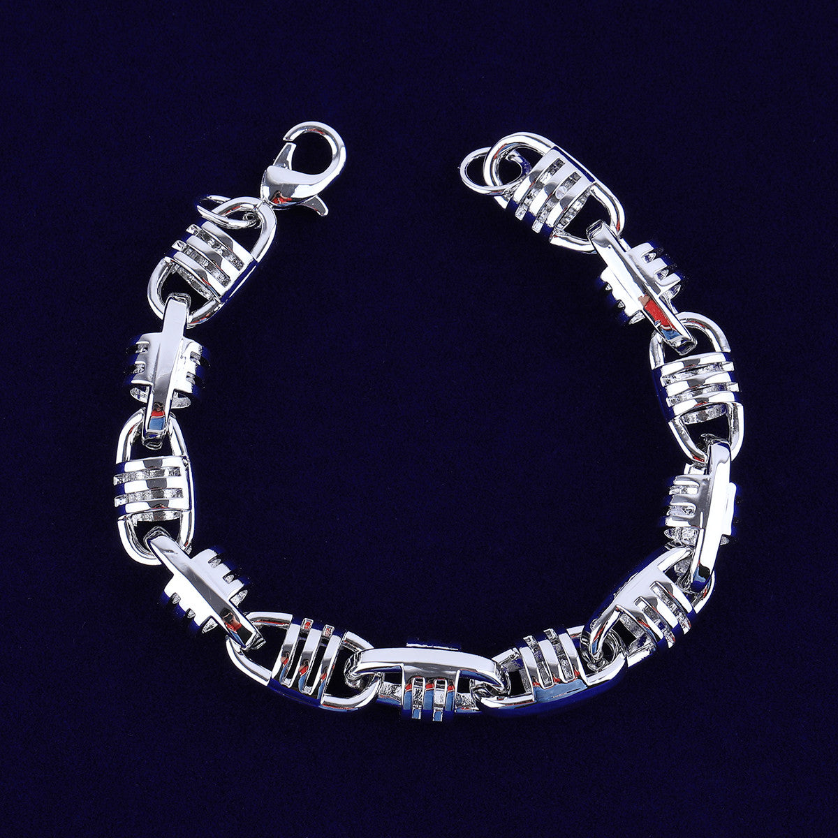 Chain Gang | 24k 925 Silver Rose Gold Luxury Designer Chain Link Hip Hop Bracelet