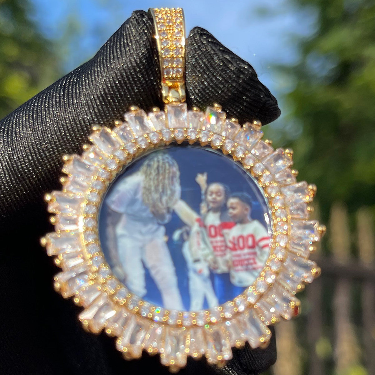 Diamond Memories | Offset Baguette Custom Photo Picture Hip Hop Pendant