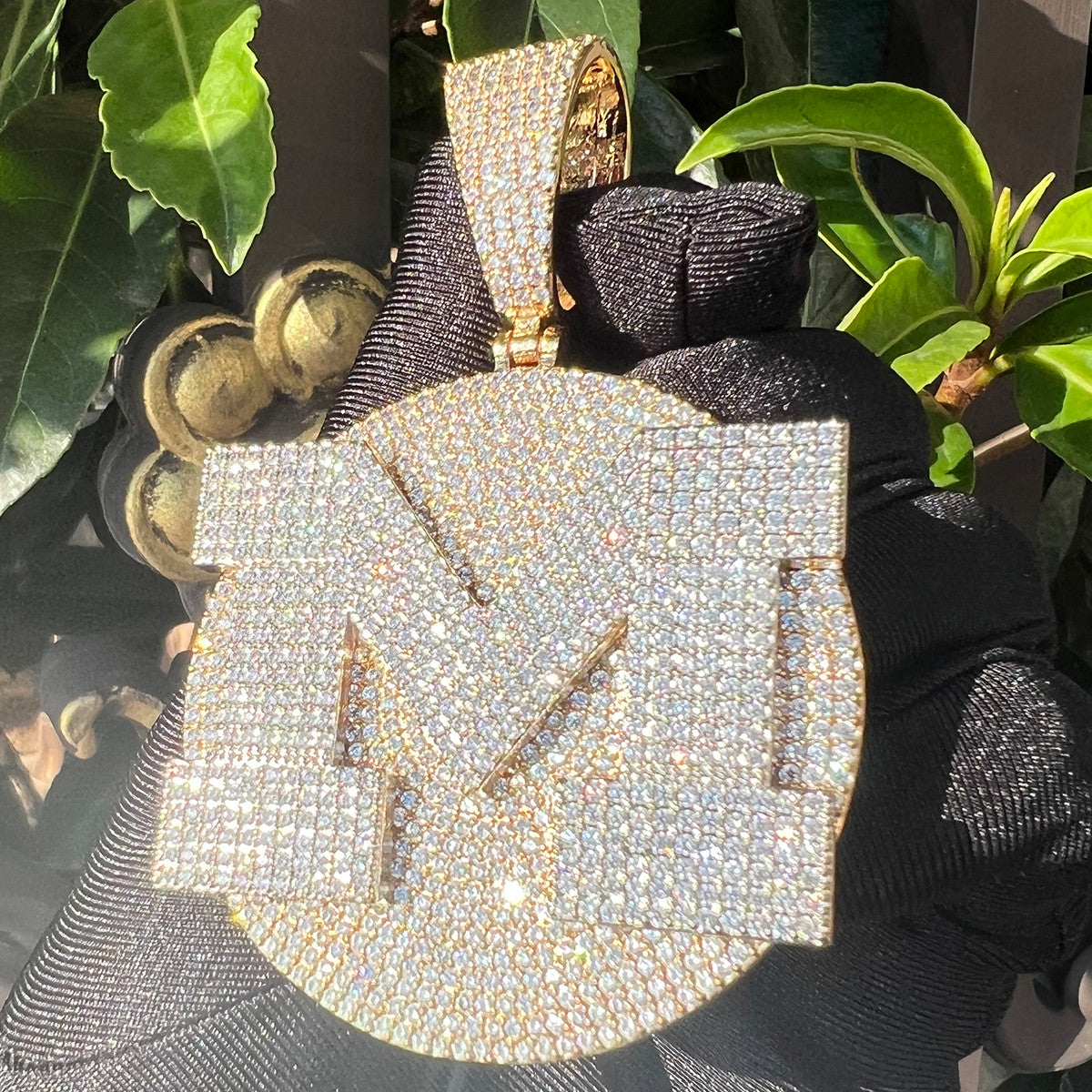 The Disc Jockey | Hip Hop VVS Diamond CZ Stone Nameplate Custom Pendant