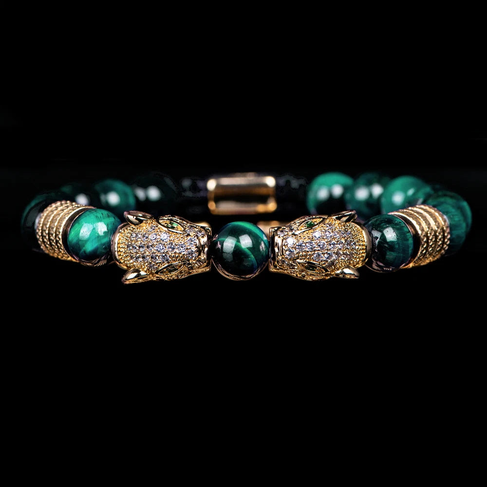 Royal Leopard | VVS Diamond CZ Tiger's-Eye Iced Blinged Out Luxury Bracelet