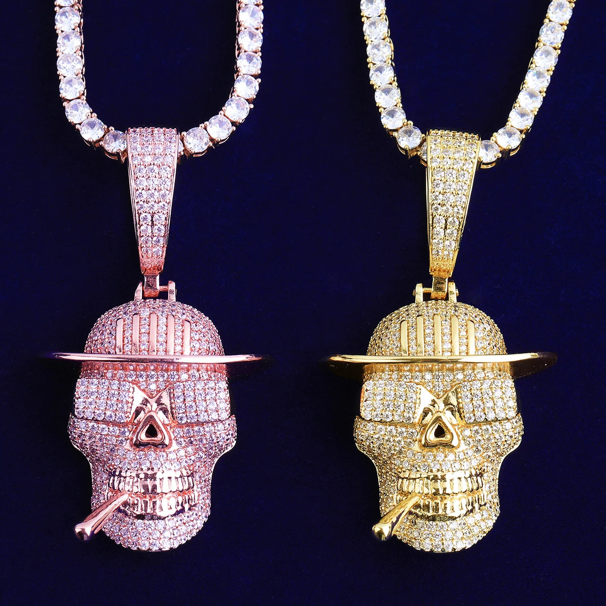 The Captain | Iced Bling Out Skull Head Wearing Sunglasses Hip Hop Pendant