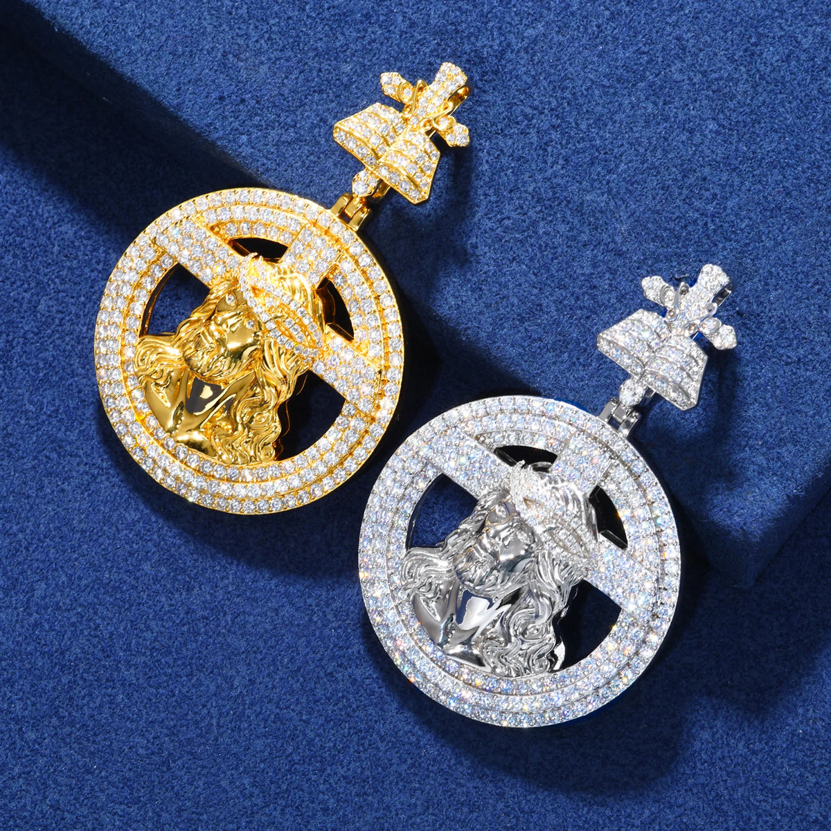 The Sacrifice | Luxury Moissanite Diamond Iced Blinged Out 925 Silver Jesus Piece Pendant
