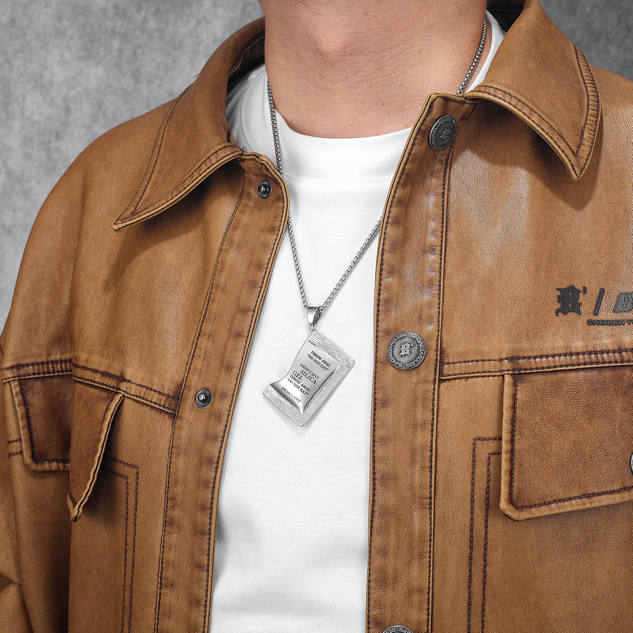 Desiccant | 316L No Fade Stainless Steel Unique Personality Street Wear Pendant