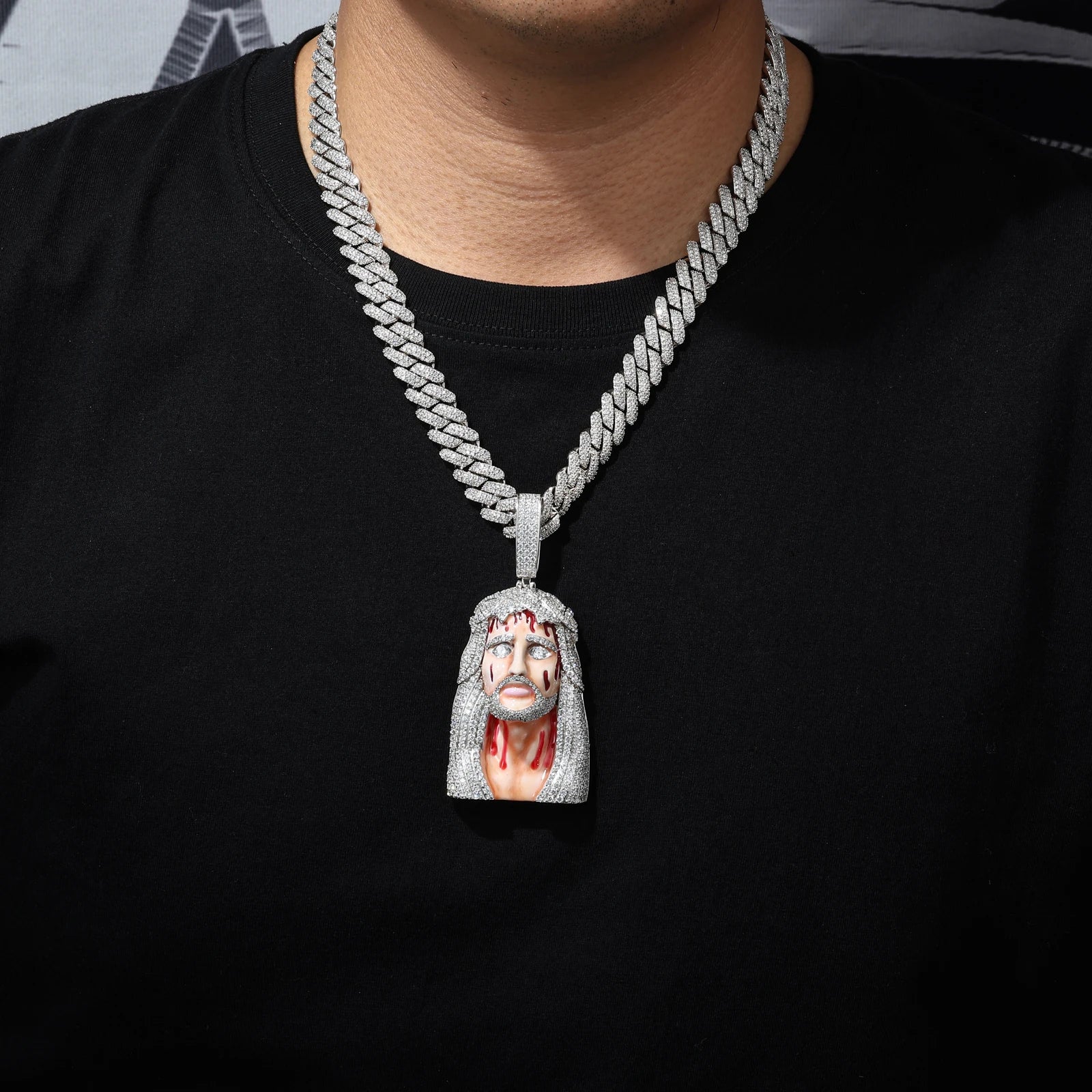 The Redeemer | Lifelike Moissanite Diamond Jesus Piece 925 Sterling Silver Iced Pendant