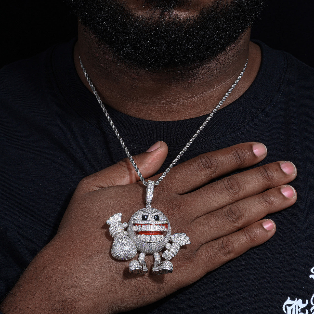 Crazy Bout My Paper | Moissanite Diamond Money Bag Iced Blinged Out Pendant