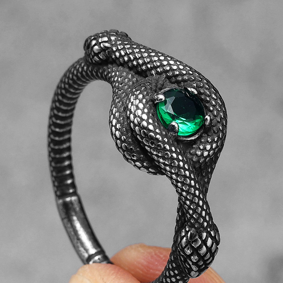 Snake Eye | Gemstone Viper No Fade Stainless Steel Street Wear Rings