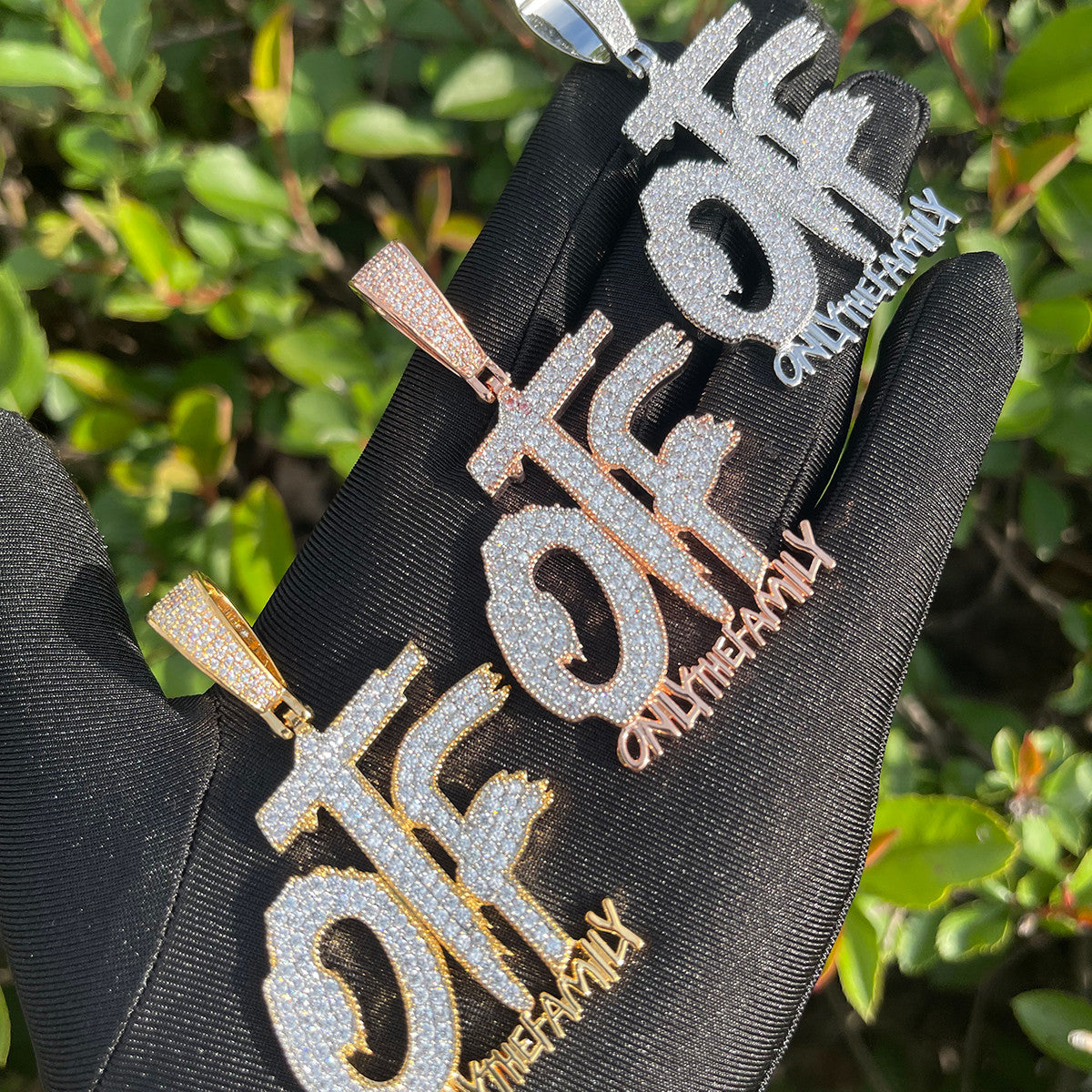 OTF | VVS Diamond CZ Prong Set Only The Family Iced Blinged Out Pendant