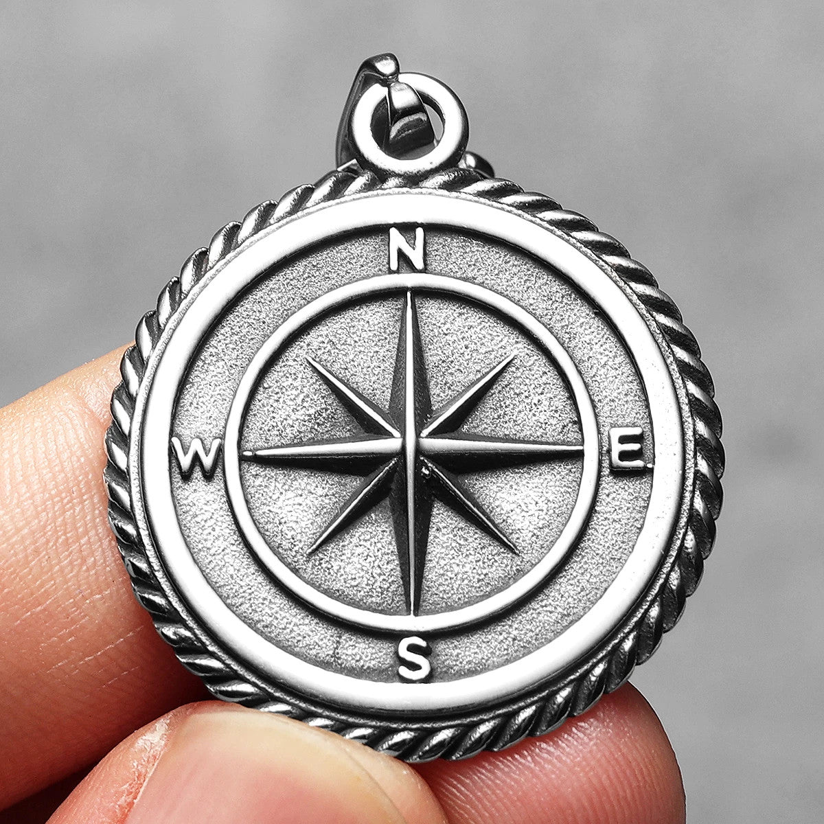 Compass Anchor | 316L Solid Stainless Steel Nautical Anchor Pendant