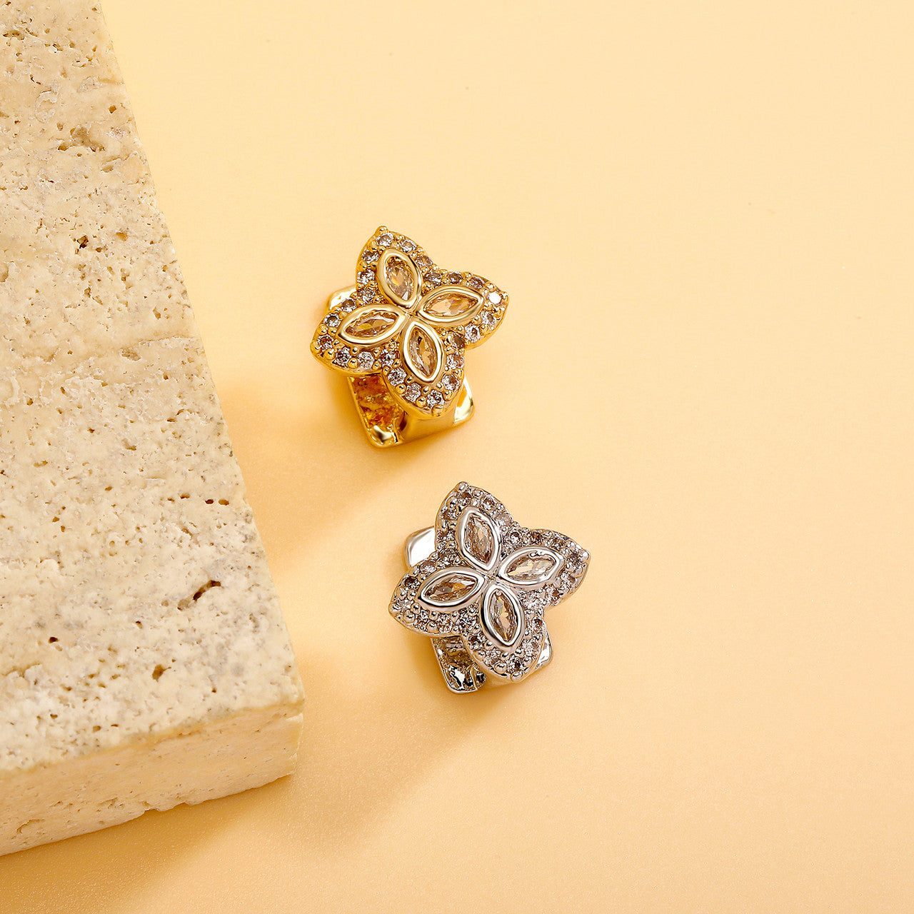 The Lotus | VVS Diamond CZ Flower Child Iced Blinged Out Mouth Tooth Hip Hop Grillz