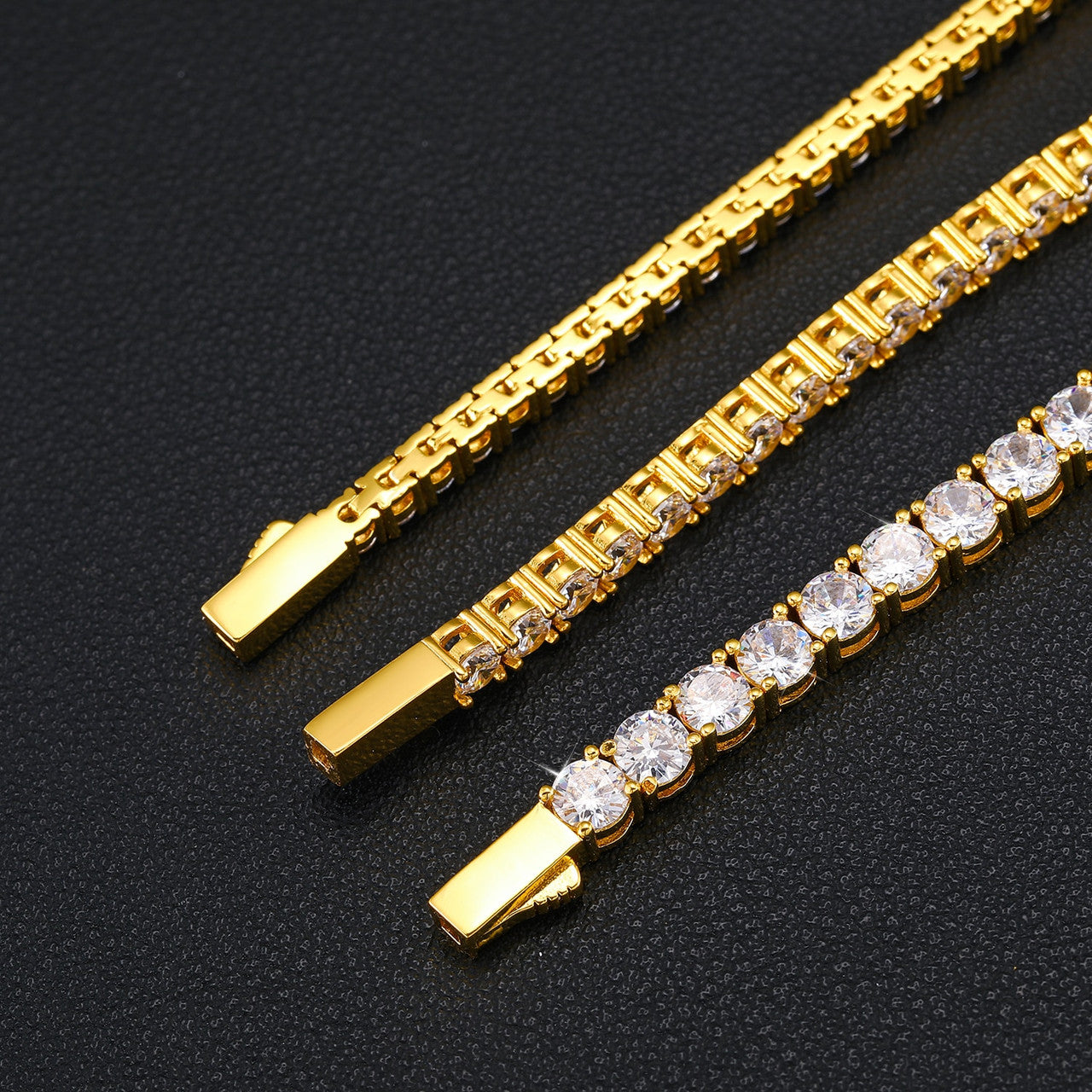 Genuine VVS Diamond Street Wear Casual Flooded Ice Tennis Chain Necklaces Bracelets