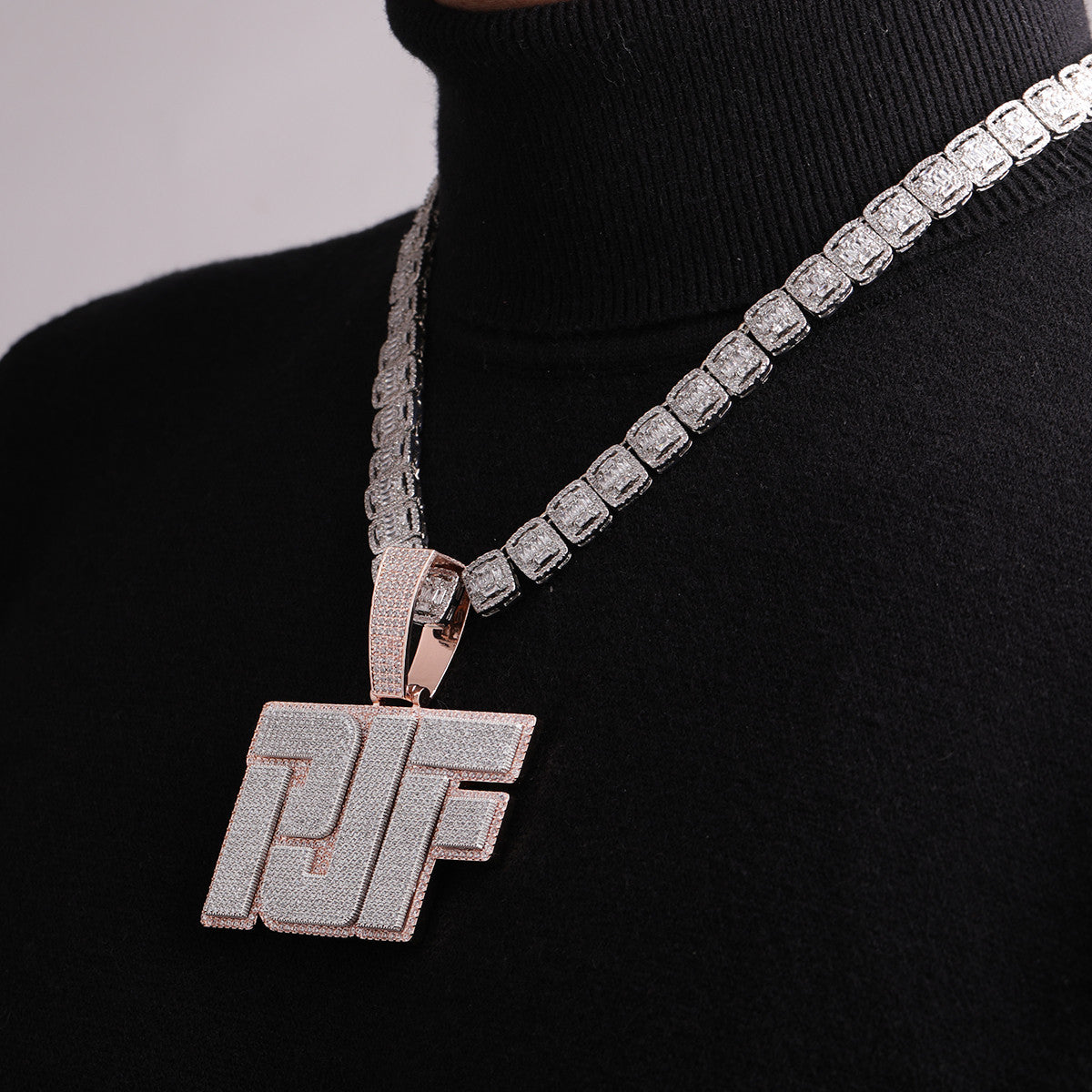 80's Fusion | Iced Blinged Out Custom Made Hip Hop Nameplate Pendant