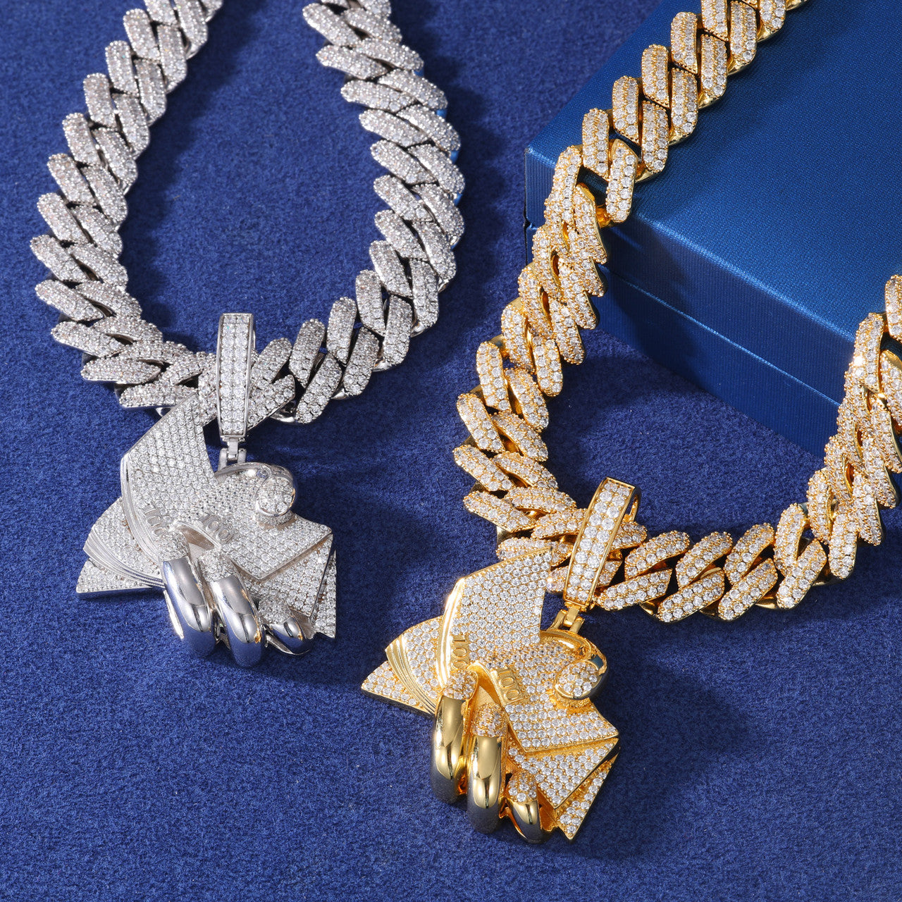 Countin Money All Day | Moissanite Diamond 18k Gold 925 Solid Silver Hip Hop Pendant