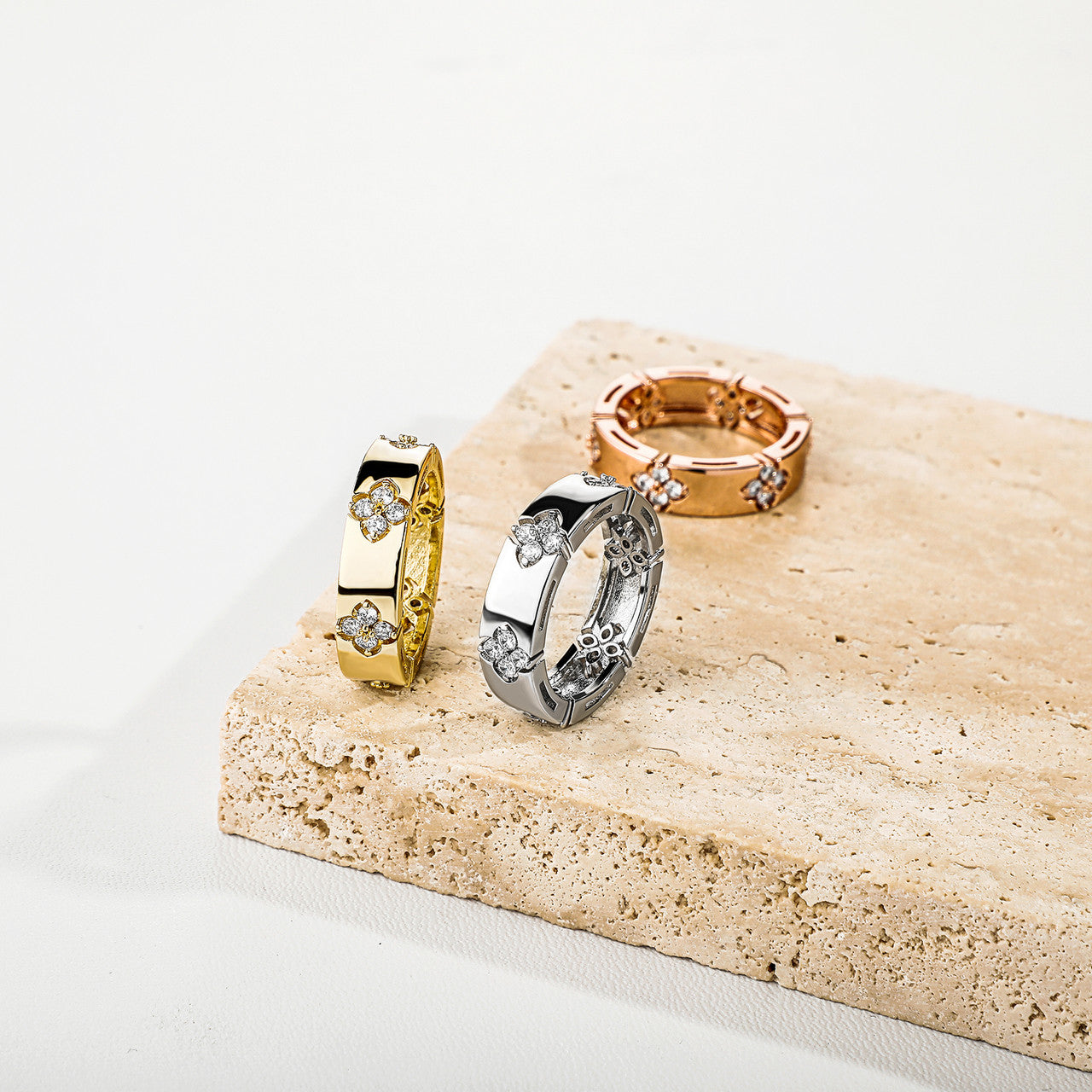 Clover Pave | 6MM Iced Blinged Out Four Leaf Flower VVS Diamond CZ Ring