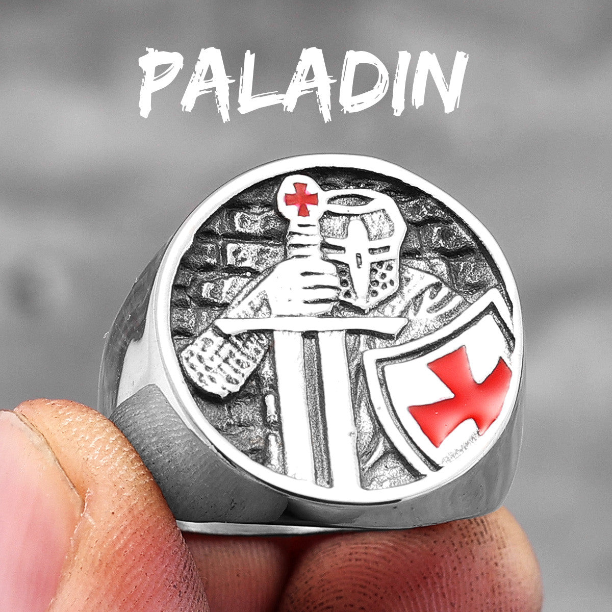 Paladin Defender | Stainless Steel Strength Perseverance Street Wear Rings