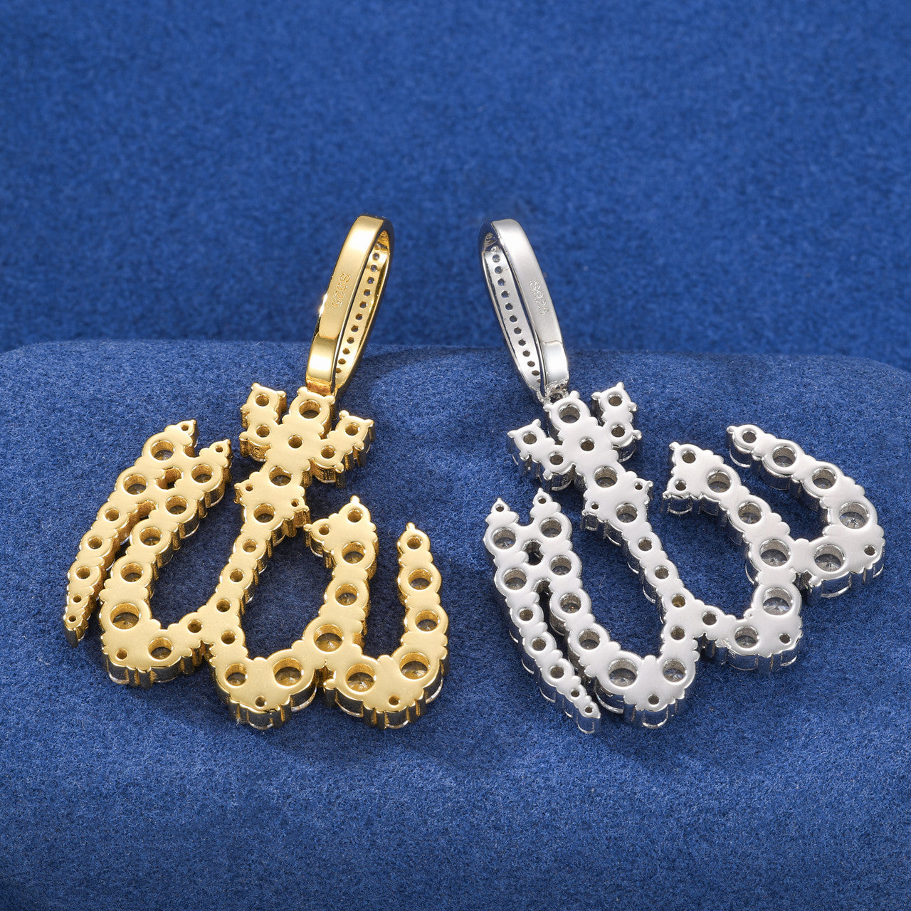 Allah The Almighty | Solid Silver Genuine Mossanite Diamond Spiritual Hip Hop Pendant