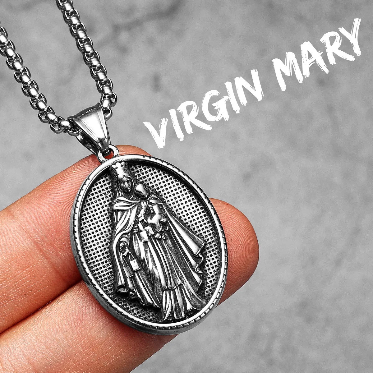 Virgin Mary Collection | 316L No Fade Stainless Steel Jesus Holy Child Pendant Series