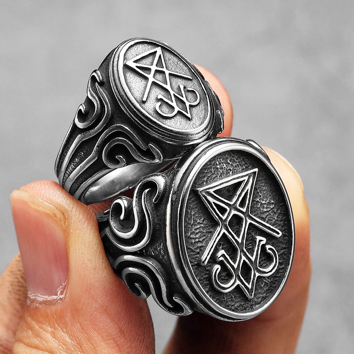 Satan | Lucifer Devil 316L Stainless Steel Men's Street Style No Fear Rings