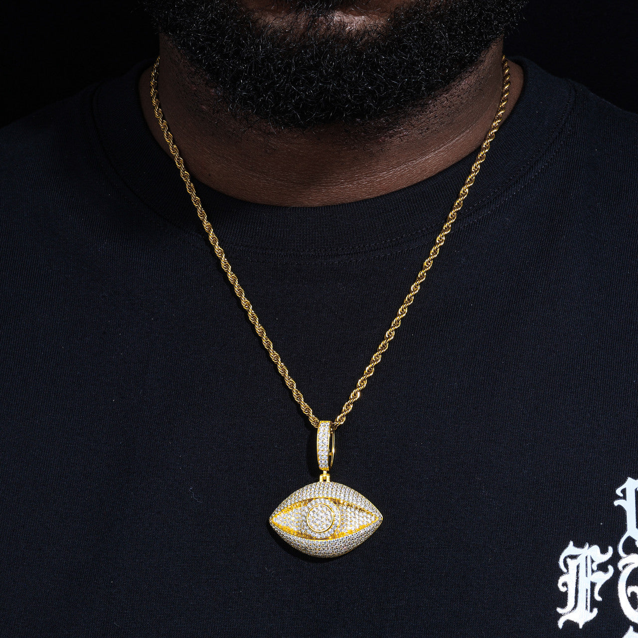 VVS Evil Eye | Moissanite Diamond Sterling Silver Hip Hop Pendant Chain