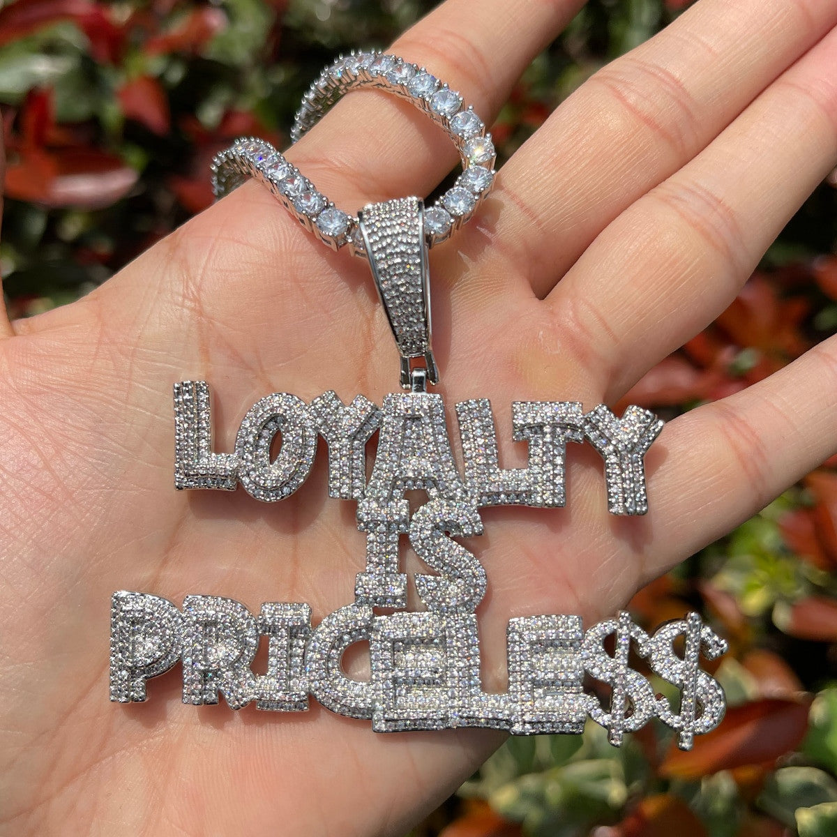 Loyalty Is Priceless | Iced Blinged Out Hip Hop VVS Diamond CZ Pendant