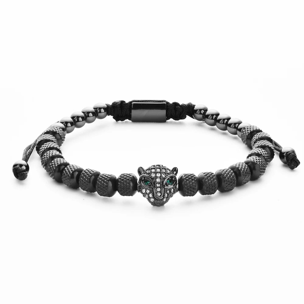 Leopard Head | VVS Diamond CZ Stainless Steel Adjustable Hip Hop Bracelets