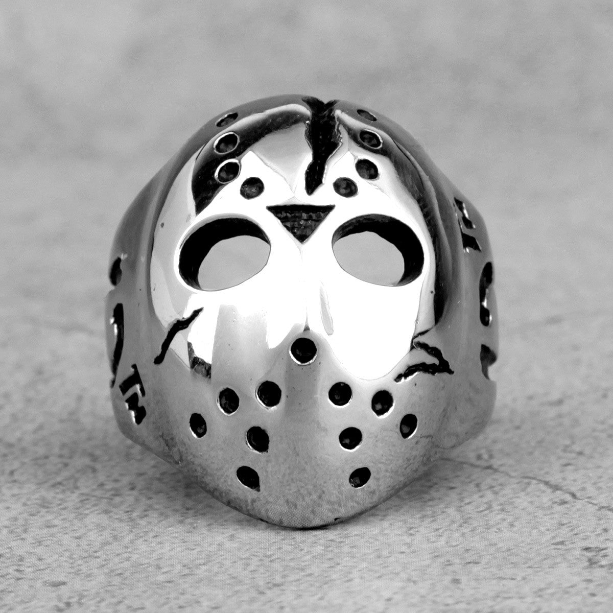 Jason Mask | 316L No Fade Stainless Steel Friday the 13th Mask Ring