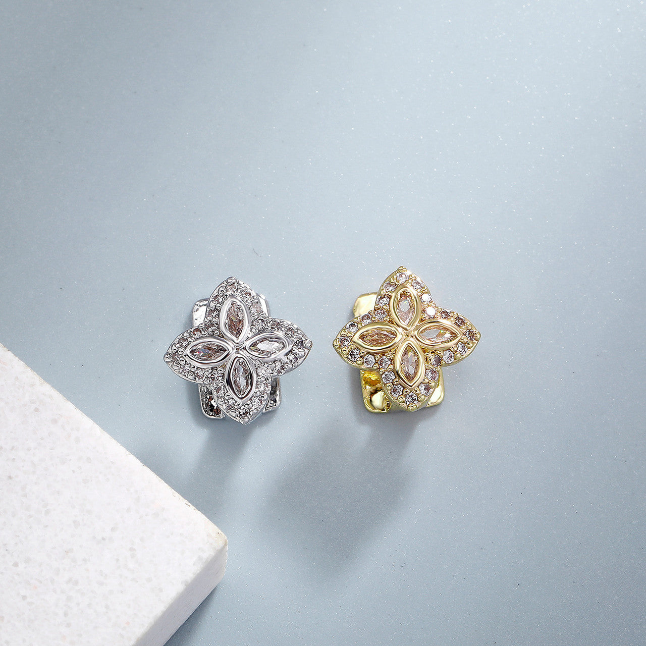 The Lotus | VVS Diamond CZ Flower Child Iced Blinged Out Mouth Tooth Hip Hop Grillz