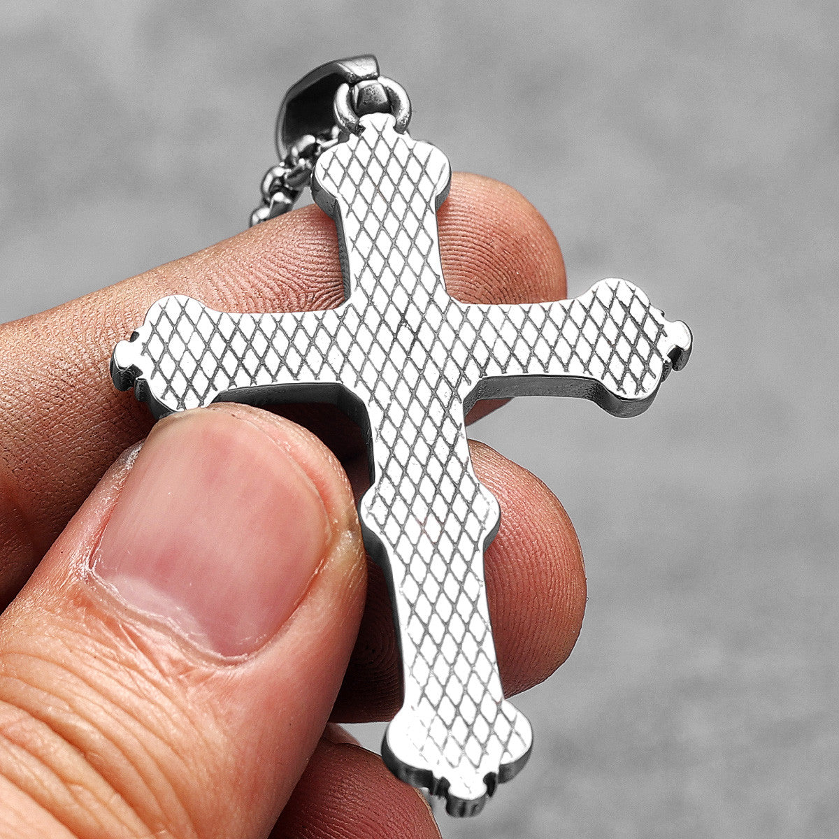 Skull Cross | 316L No Fade Stainless Steel Secret Society Cross Hip Hop Pendant