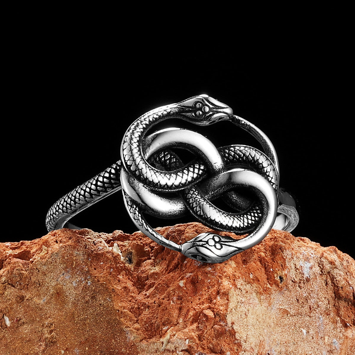 Jormungandr | 316L No Fade Stainless Steel Mythical Snake Midgard Serpent Ring