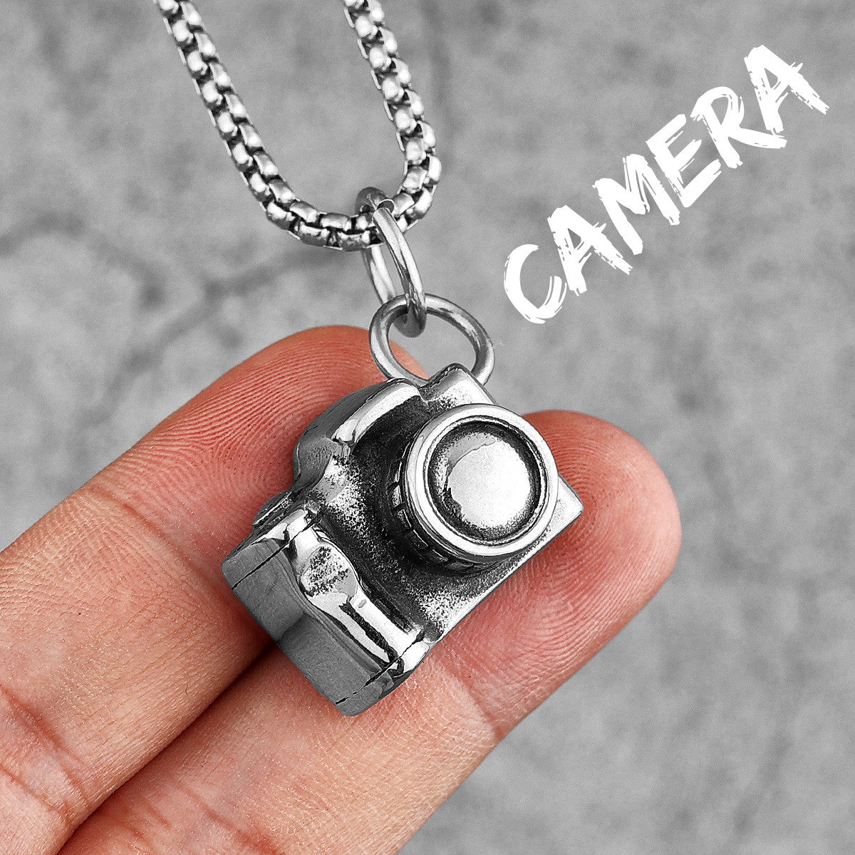 SLR Camera | 316L Stainless Steel Photographer Digital Camera Street Style Pendant