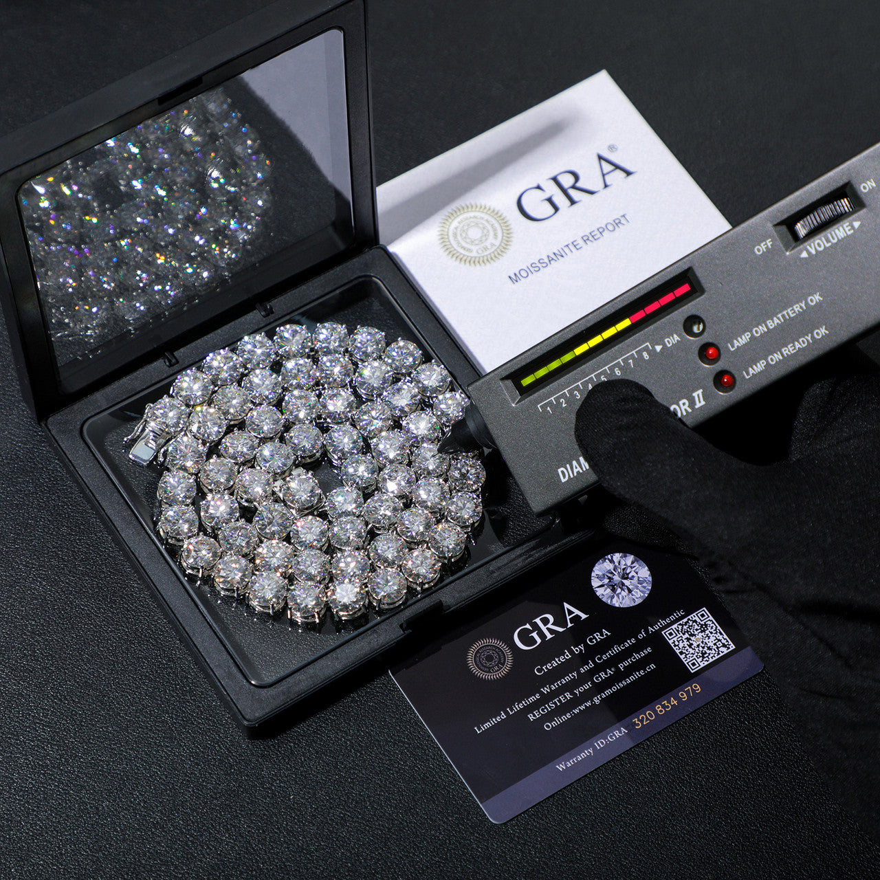 Moon Rocks | 10mm Moissanite Diamond Iced Blinged Out Tennis Link Chain Bracelets