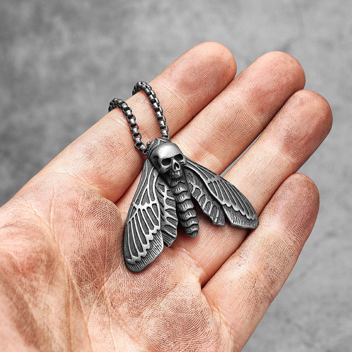 Skull Butterfly | 316L No Fade Solid Stainless Steel Designer Street Wear Pendant